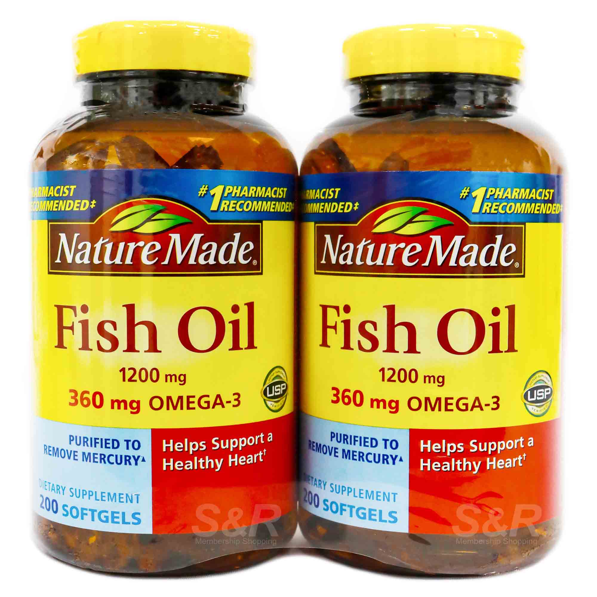 Nature Made Fish Oil 1200mg Omega-3 2 bottles Nature Made Fish Oil 1200mg Omega-3 2 bottles